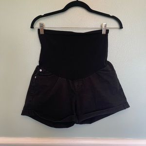 Black maternity shorts